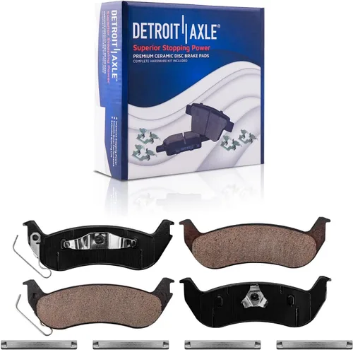 Miniatura 5 de Detroit Axle - Kit de frenos para Ford Crown Victoria Mercury Grand Marquis Marauder 2003-2011, rotores de freno y pastillas de freno de cerámica