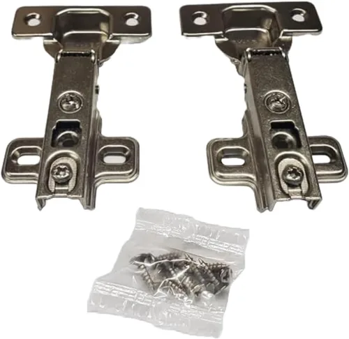 Miniatura 2 de Lock Connection® -2 piezas, bisagras europeas de gabinete de superposición completa, cierre no suave, montaje con tornillo, bisagras de puerta