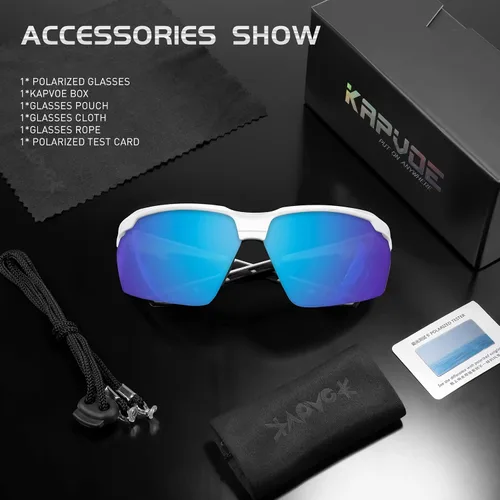 Miniatura 7 de KAPVOE Gafas de sol deportivas polarizadas para ciclismo, béisbol, correr, bicicleta de montaña, triatlón, golf, MTB para hombres y mujeres