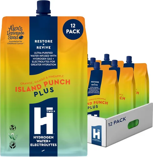 Miniatura 20 de HTWO Plus Agua de hidrógeno molecular con electrolitos, sabor a limonada de uva, paquetes de hidratación sin azúcar, paquete de 6 unidades de 16.9