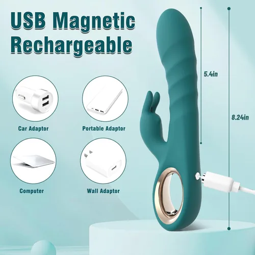 Miniatura 4 de Consolador Vibrador de Empuje Juguetes Sexuales Femeninos - SeYouYou 3 en 1 Juguetes Sexuales para Mujeres con 10 Vibraciones y 5 Modos de Empuje