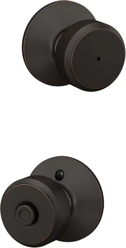 Miniatura 19 de SCHLAGE F51A BWE 622 - Pomo de puerta Bowery, cerradura de entrada con llave, color negro mate Mate negro