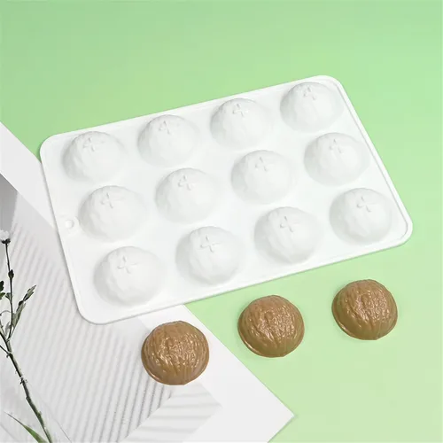 Miniatura 7 de Molde de silicona de grado alimenticio, bandeja para hacer chocolate y dulces de 12 cavidades para hornear, molde de postre