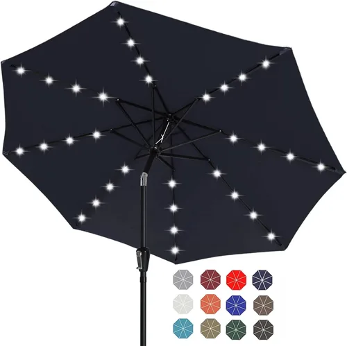 Miniatura 43 de ABCCANOPY Sombrillas solares duraderas para patio con 32 luces LED de 7.5 pies (beige claro)