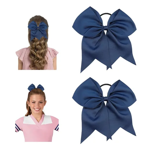 Miniatura 13 de Lazos de animación, lazo negro para animadoras, lazos de animadora para animadoras, lazos de animadora, 2 lazos grandes de 8 pulgadas para niñas