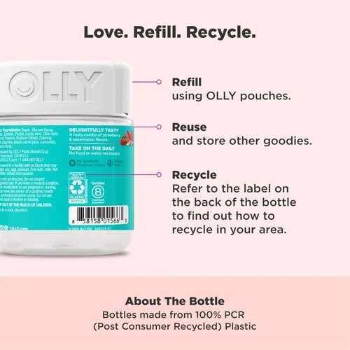 Miniatura 5 de OLLY - Gomita multivitamínica para adolescentes, apoyo para la piel saludable y el sistema inmunológico, 15 vitaminas esenciales, biotina, zinc