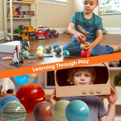 Miniatura 2 de Planetas para niños Juguetes del sistema solar 3-5, Sistema solar para niños, juguetes espaciales para niños de 5 a 7 años, modelo de juguete