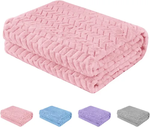 Miniatura 7 de Manta de franela para bebé, cobijas acogedoras para recién nacidos y niños pequeños, supersuave y cálida manta de bebé para cochecito de cuna