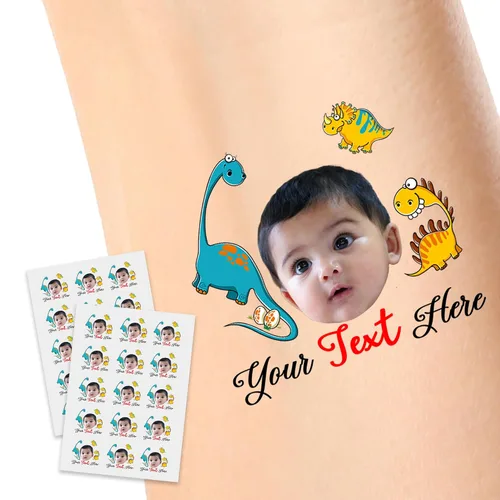 Miniatura 21 de Calcomanías de tatuajes temporales personalizadas, personaliza el tatuaje con nombre y foto de tu amor para fiestas de cumpleaños, Halloween