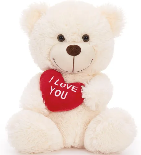 Miniatura 27 de MaoGoLan Oso de peluche gigante de 52" Oso de peluche - Te amo Corazón rojo Oso de peluche grande para regalo de San Valentín, aniversario, larga