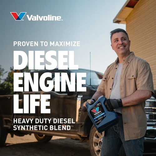Miniatura 4 de Valvoline Heavy Duty Synthetic Blend 15W-40 Aceite de motor diésel sintético de alta resistencia, 2.5 gal, caja de 2
