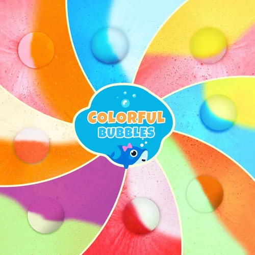 Miniatura 6 de 48 piezas de bombas de baño para niños con juguete en el interior, baño de burbujas orgánico y colorido para niños seguro, mejor set de regalo