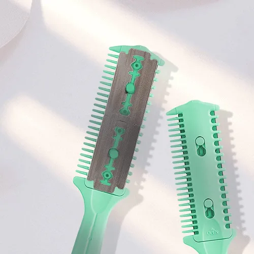 Miniatura 6 de Soft 'N Style - Juego de peines de afeitar para cortar el cabello, paquete de 3 - Peine de afeitar de doble cara, tijeras de peinado con cuchilla