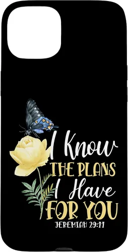 Miniatura 9 de Christian Bible Verse Butterfly Rose Flower Jeremiah 29:11 Case for iPhone 17