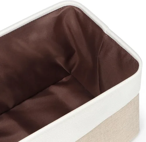 Miniatura 4 de Contenedores plegables de almacenamiento, canastas de tela plegables en forma de cubo con asas duraderas, organizadores de armario para organizar
