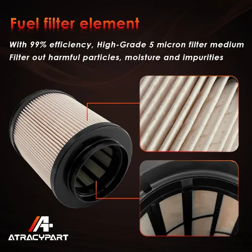 Miniatura 5 de Separador de agua con filtro de combustible diésel de 6.7 Power-stroke │Reemplazo para motores diésel Ford F250 F350 F450 F550 Super Duty V8