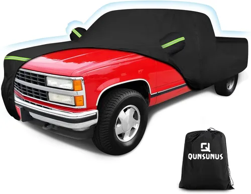 Miniatura 11 de QUNSUNUS Funda impermeable para camioneta Ford F-150 Super Crew Cab de 6.5 pies de cama corta, cubierta exterior para camioneta con cremallera