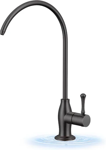 Miniatura 11 de Grifo de cocina con aerosol -WEWE de un solo agujero para fregadero de cocina con placa de cubierta, Plateado, A100806BN Níquel cepillado