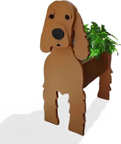 Miniatura 62 de Macetero de flores para perros, regalos para mujeres, bonitas macetas de PVC para perros, macetas para interiores y exteriores, maceta de jardín