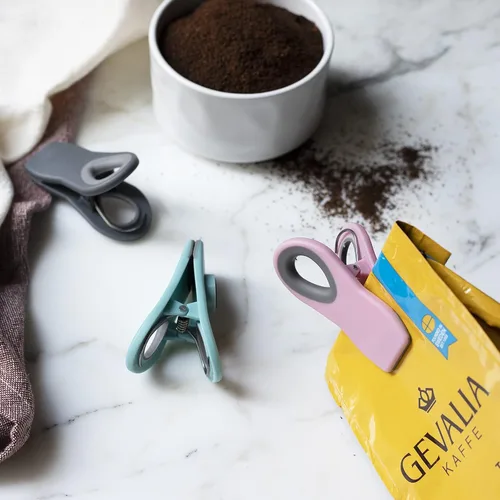 Miniatura 2 de COOK WITH COLOR Clips para bolsas de chips con imán para almacenamiento de alimentos con agarre hermético para bolsas de pan, bolsas de aperitivos