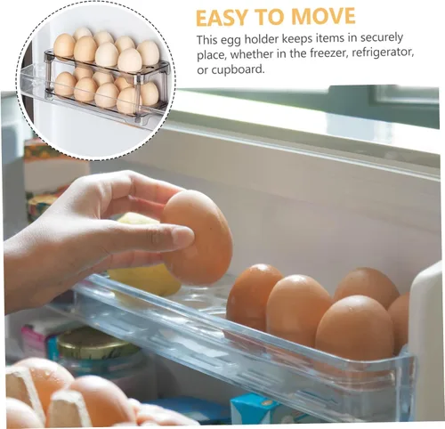 Miniatura 2 de Bandeja de cartón para huevos con tapa, contenedores para huevos para refrigerador, soporte para huevos, contenedor transparente con tapa, Negro