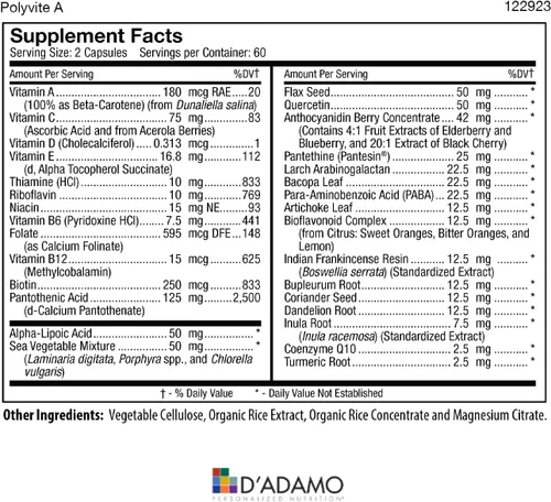 Miniatura 3 de D'Adamo Personalized Nutrition - Pila de salud óptima (sangre tipo A)