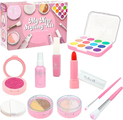 Miniatura 8 de Kits de maquillaje falso, juguetes para niñas de 3, 4, 5 años, juguetes cosméticos de maquillaje para niñas de 3 a 5 años