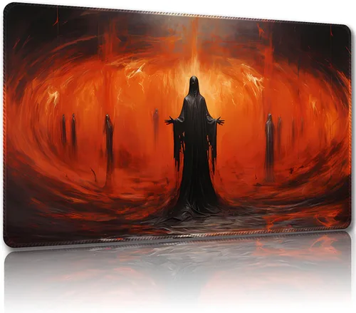 Miniatura 27 de Tapete de juego para MTG con bolsas de almacenamiento gratis, tapete de juego de 24 x 14 pulgadas TCG y alfombrillas de juego de mesa para tarjetas