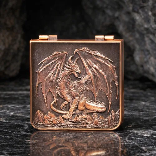 Miniatura 5 de Juego de dados giratorios de metal 7 en 1 para Dungeons & Dragons – Dados giratorios de bolsillo con tapa D4 D6 D8 D10 D12 D20 D% – Accesorio