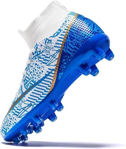 Miniatura 3 de Favdeol Tacos de fútbol para niños y niñas, zapatos de fútbol para entrenamiento de alta calidad, zapatos de fútbol para exteriores e interiores