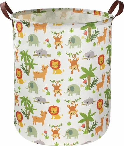 Miniatura 30 de ESSME - Cesta de almacenamiento grande, de tela con asas, plegable, para la ropa, el hogar, como regalo, organizador de juguetes Leones