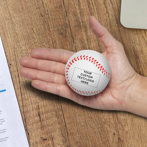 Miniatura 8 de DISCOUNT PROMOS Juego de 10 bolas de béisbol personalizadas para apretar, paquete personalizado a granel, perfecto para regalos promocionales