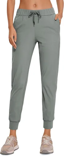 CRZ YOGA - Pantalones deportivos elásticos de 4 vías para mujer de 27 pulgadas, pantalones deportivos para correr, viajes, descanso, pantalones
