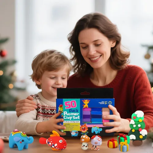 Miniatura 5 de CiaraQ Kit de arcilla polimérica, mini juego de arcilla para modelar para niños/principiantes/artistas, 48