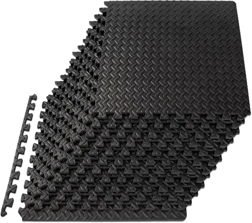 Miniatura 13 de Mat Block Piezas de espuma entrelazadas de rompecabezas de 24 pies cuadrados, 1/2 pulgada, 6 piezas, tapete de espuma EVA para equipo de ejercicio