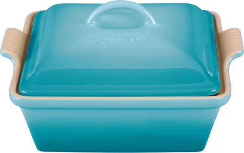 Miniatura 6 de Le Creuset Cacerola cuadrada cubierta de gres Heritage, 2.36L (9"), Sal Marina Sea Salt