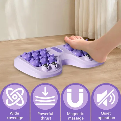 Miniatura 3 de Rodillo portátil de masaje de doble pie, alivio de la fascitis plantar, terapia de acupresión de doble pie para aliviar el estrés y mejorar la Verde