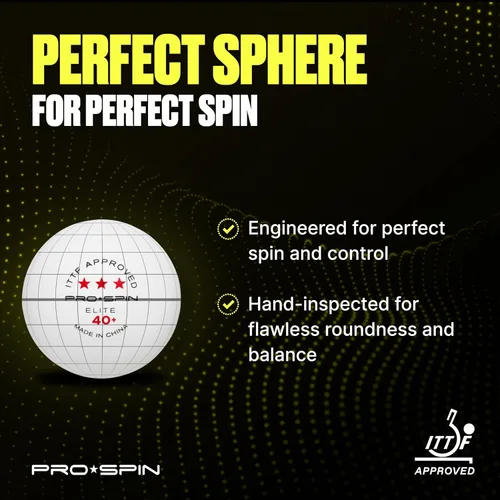 Miniatura 5 de PRO-SPIN Ping Pong Balls – 3-Star ITTF-Approved Premium Table Tennis Balls High-Performance 40+ ABS Professional Quality for Indoor & Outdoor