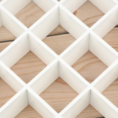Miniatura 4 de Casa de muñecas a escala 1:12 en miniatura de madera blanca con 16 rejillas, estante de almacenamiento, exquisito organizador de decoración