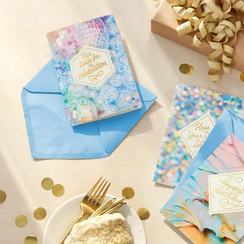 Miniatura 2 de Hallmark - Juego de tarjetas de cumpleaños, fiesta de disco (16 tarjetas con sobres)