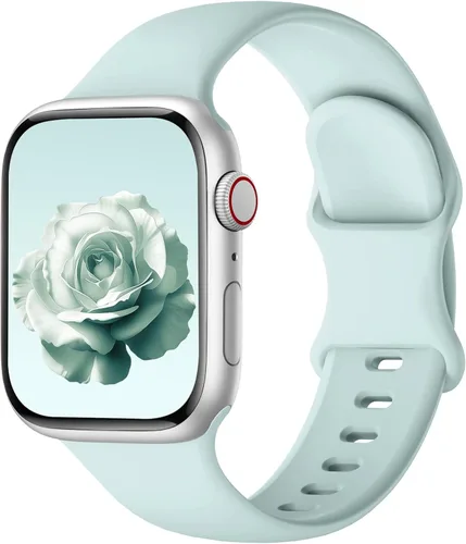 Miniatura 14 de Correa de silicona deportiva compatible con bandas de Apple Watch de 38mm 40mm 41mm 42mm 44mm 45mm 46mm 49mm para mujeres y hombres, correa