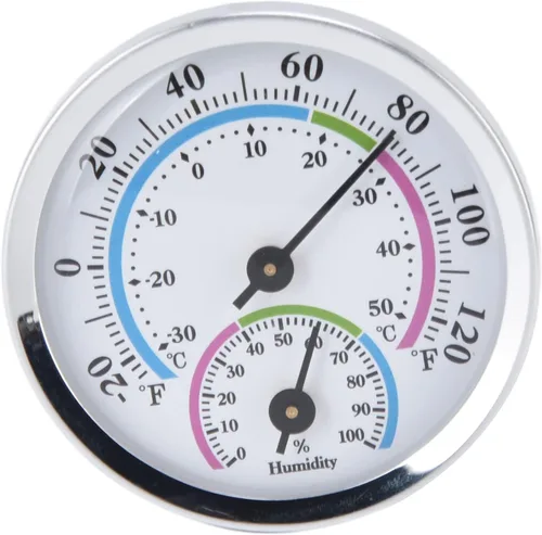 Hyuduo Mini termómetro de interior higrómetro 2 en 1 monitor digital de temperatura y humedad para invernadero, hogar, oficina, guardería, sótano,