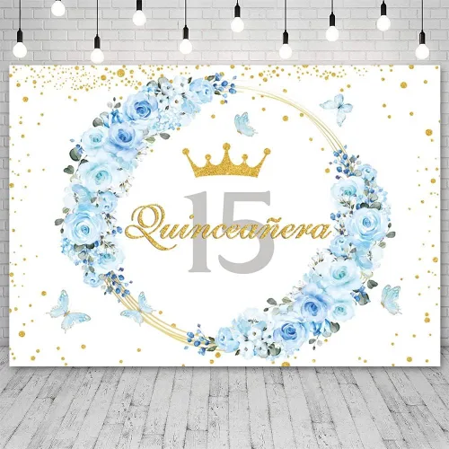 Miniatura 8 de SENDY Telón de fondo de quinceañera de 10 x 7 pies para niña, México, 15 años, suministros de fiesta de cumpleaños para niñas, fondos de fotografía
