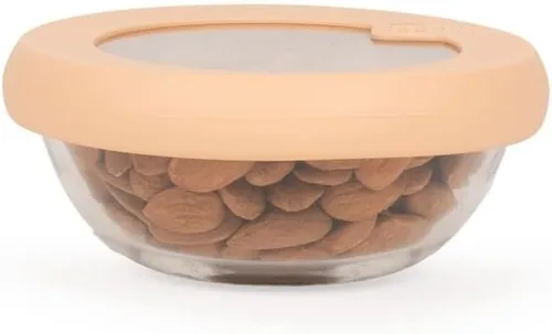 Miniatura 15 de Food Huggers Tapas de repuesto para recipientes de almacenamiento de vidrio, tapas de silicona y vidrio que no se agrietan, se adapta a la mayoría