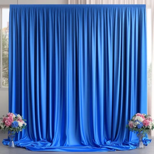 Miniatura 94 de Cortinas de telón de fondo blanco de 30 pies x 8 pies para fiestas de boda, 6 paneles de 5 pies x 8 pies, cortinas de fotografía de poliéster sin
