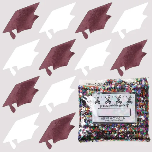 Miniatura 186 de Confetti Grad Cap Negro, Azul Marino Combo - 2 bolsas de media onza (1 oz)