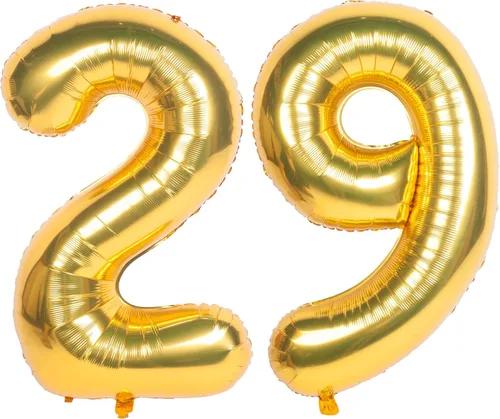 Miniatura 81 de Globos de helio de 40 pulgadas con dígitos dorados para fiesta de cumpleaños., Número 0, 40 pulgadas, número 0 oro 7
