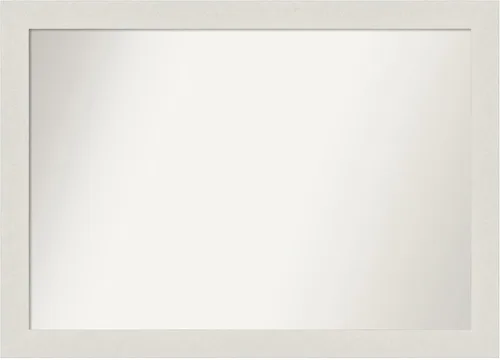 Miniatura 504 de Amanti Art Espejo de baño blanco para sobre el fregadero, 24 x 24 pulgadas, hecho a medida, espejo de tocador cuadrado blanco estrecho, marco