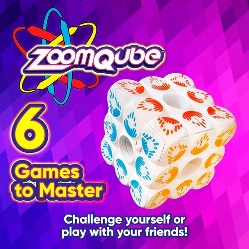 Miniatura 2 de ZoomQube - Juego de memoria electrónico de alta velocidad, juguetes antiestrés para edades de 5 años en adelante, portátil, cubo de memoria de mano