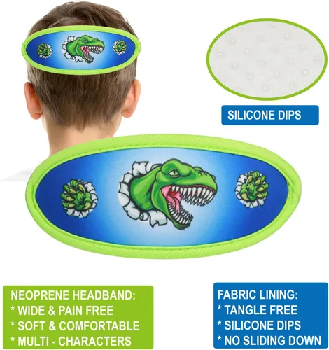 Miniatura 3 de Kids Swim Goggles Age 3-8, Toddler Goggles No Hair Pull,Child Swimming Mask Fabric Strap 1 máscara infantil - Blue Dino